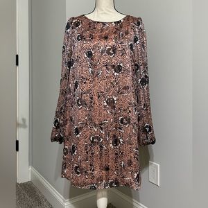 NWOT Lulus Medium Dress with Sheer Long Sleeves